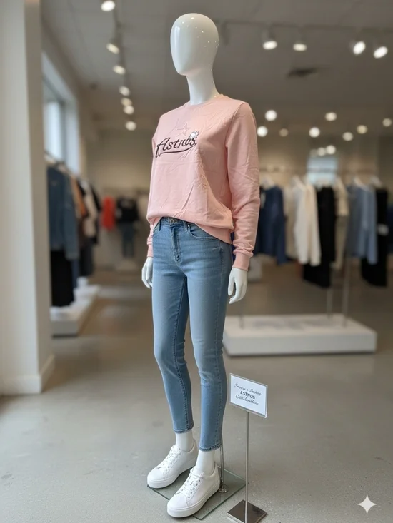 Hello Kitty Astros Long Sleeve Light Sweatshirt Sz M - Picture 4 of 7